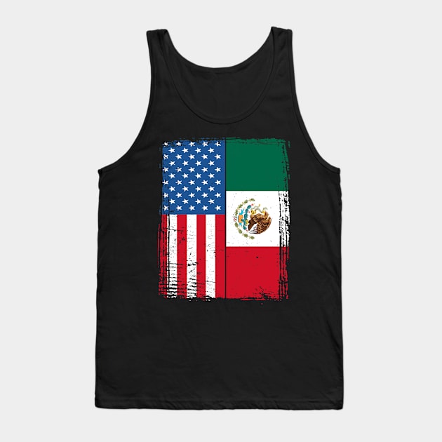 USA Flag Mexican Roots Mexico Mexican Tank Top by IngeniousMerch